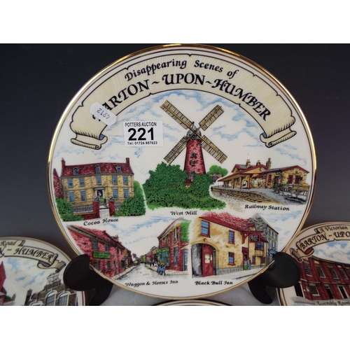 221 - Six Local Interest, Barton On Humber commemorative plates. Each plate measures 11 inches in diameter