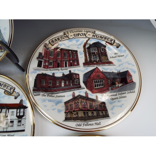 221 - Six Local Interest, Barton On Humber commemorative plates. Each plate measures 11 inches in diameter