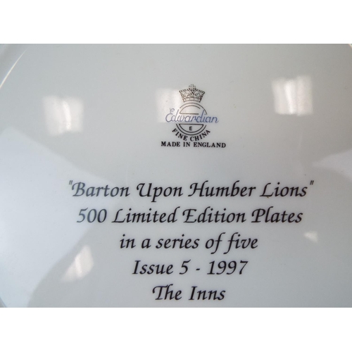 221 - Six Local Interest, Barton On Humber commemorative plates. Each plate measures 11 inches in diameter