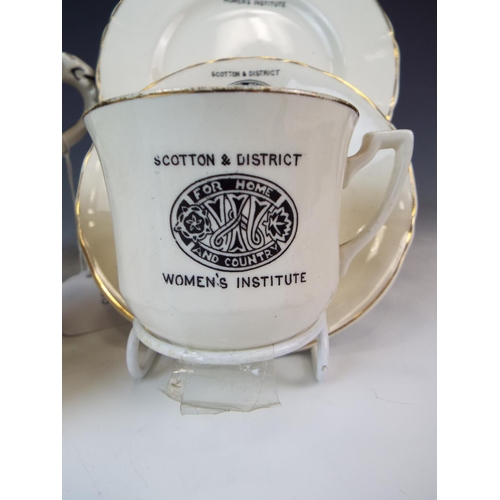 222 - Local Interest, Scotton and District Trio together with Two Royal commemorative Mugs, Victoria and G... 