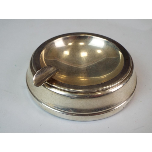 233 - Solid Silver ashtray, birmingham hallmark