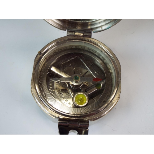 252 - Reproduction chrome finish marching compass