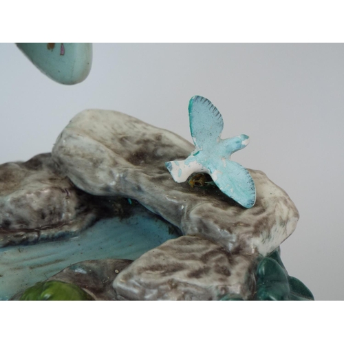 1 - Franklin Mint porcelain Figurine. 12 inches tall (small bird on right is detached in need of glue)