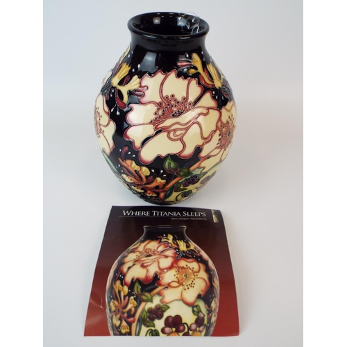 12 - 2012 Beehive marked, Moorcroft vase from the 'Where Titania Sleeps' series.Very Limited Edition, Num... 