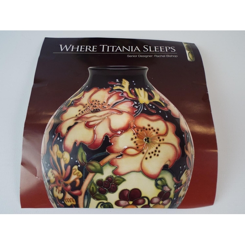 12 - 2012 Beehive marked, Moorcroft vase from the 'Where Titania Sleeps' series.Very Limited Edition, Num... 