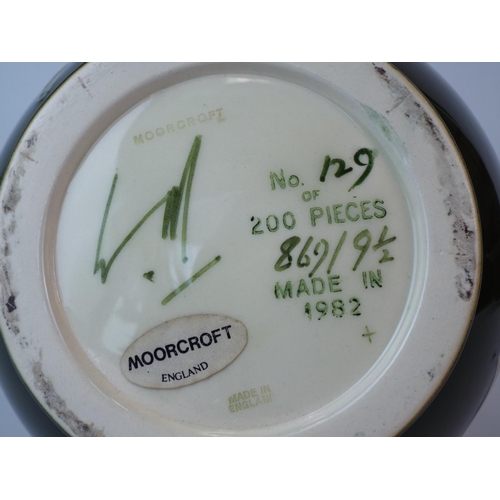 14 - Large, 1982 Moorcroft Vase, Limited edition  129/200 . Signed by artist. Hibiscus pattern.  10 inche... 