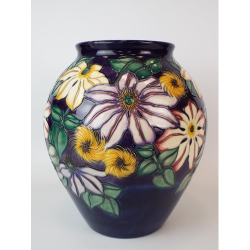 17 - Large 1999 Moorcroft Vase in the Clematis design.  Ltd Edition. Designed and signed by Rachel Bishop... 