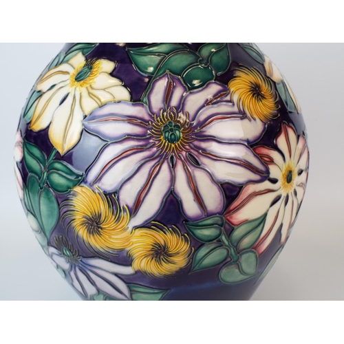 17 - Large 1999 Moorcroft Vase in the Clematis design.  Ltd Edition. Designed and signed by Rachel Bishop... 