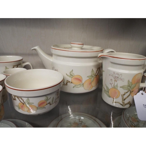 29 - Wedgewood Tea/dinner set in the Peach pattern. Approx 60+ pieces.