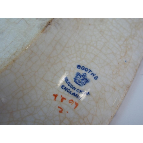 36 - Booths Victorian earthenware plate with bird and flower decoration. 10 inches