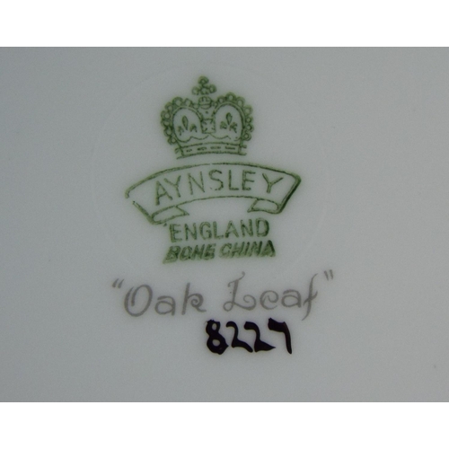 42 - Large almost complete Teaset by Aynsley in the Oak Leaf pattern. 50+ pieces.