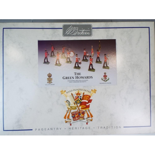 52 - Boxed, Full set of Britains hand painted Soldiers of the Green Howards. Boxed and unused condition.