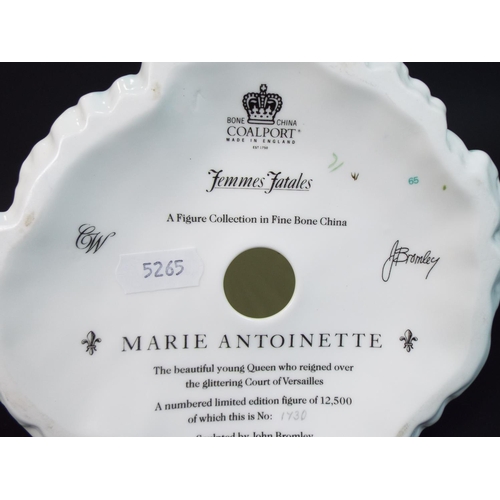 41 - Ltd Edition Coalport Figurine of Marie Antoinette (1730/12,500) from the Femmes Fatales collection. ... 