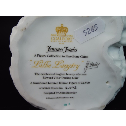 42 - Ltd Edition Coalport Figurine of Lily Langtry (2072/12,500) from the Femmes Fatales collection. Appr... 