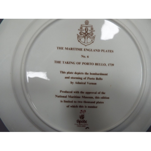 197 - 6 Spode maritime england plates ltd edition of 2000.