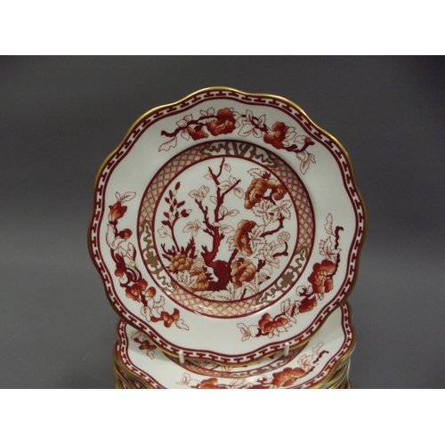 223 - Coalport indian tree coral 21 x plates 7.5 inch diameter.