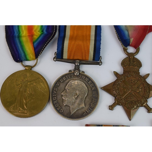 371 - Very Nice WW1 Medals set comprising, Victory Medal, 14-18 Medal,  Rare 1914  Star plus ribbons and b... 