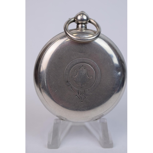 374 - Heavy, Silver cased pocket watch by T Fattorini of Skipton. Hallmarked for Chester 1900, Non runner ... 