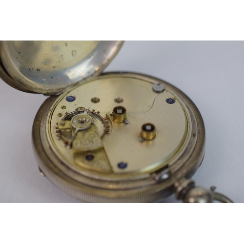 375 - 935 Imported pocket watch, enamel dial with subsidiary dial, Running order but would benefit from a ... 