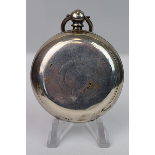 375 - 935 Imported pocket watch, enamel dial with subsidiary dial, Running order but would benefit from a ... 