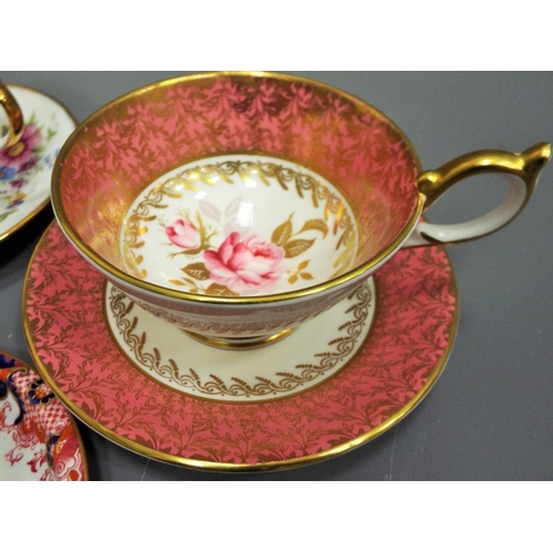 241 - 5 Cabinet cups and saucers 2 by Aynsley.