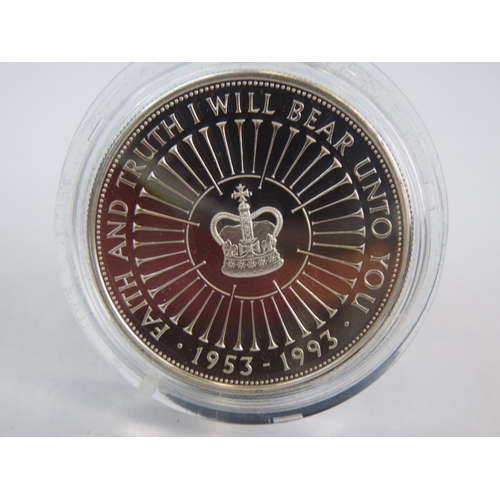 26 - Royal Mint Sterling Silver Proof Crown struck to commemorate 40th Anniversary of the Coronation of Q... 