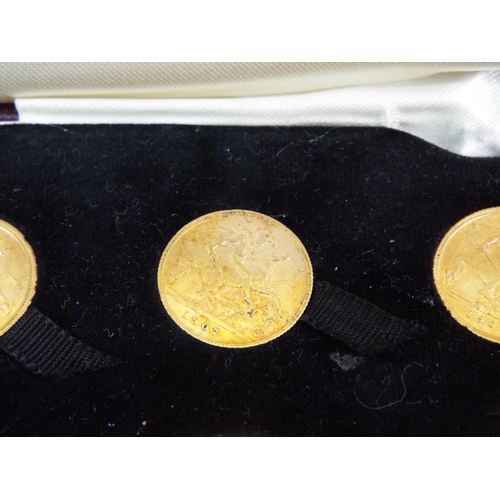 127 - Ten 22ct Gold Half Sovereigns with consecutive dates from 1906-1915 all in fine condition housed in ... 