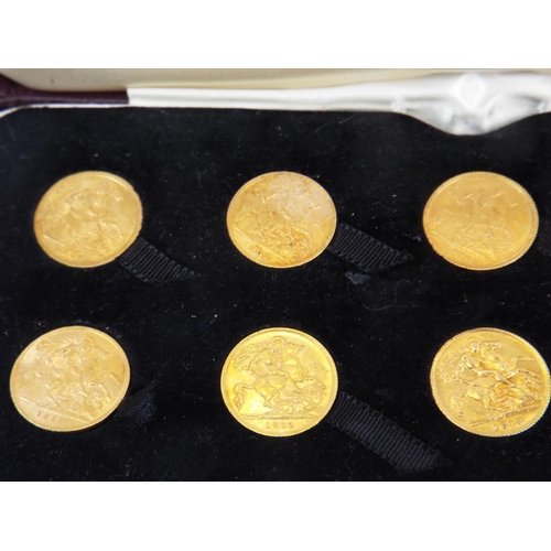 127 - Ten 22ct Gold Half Sovereigns with consecutive dates from 1906-1915 all in fine condition housed in ... 