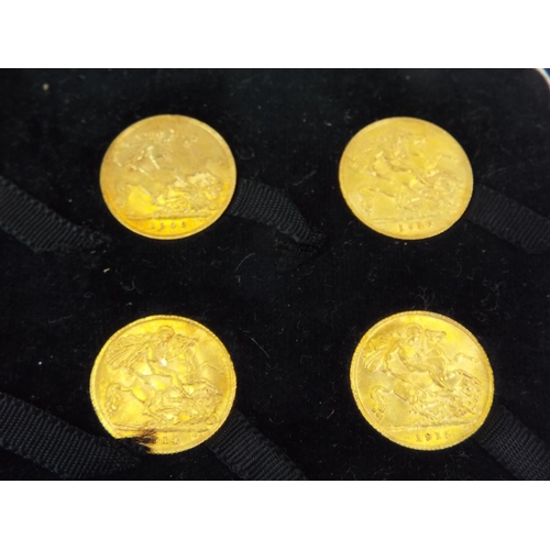 127 - Ten 22ct Gold Half Sovereigns with consecutive dates from 1906-1915 all in fine condition housed in ... 