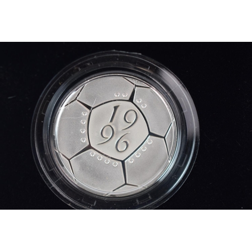 124 - Two Royal Mint Piedfort, Silver Proof Two Pound Coins,  1996 Celebration of Football, 1999 Rugby Wor... 