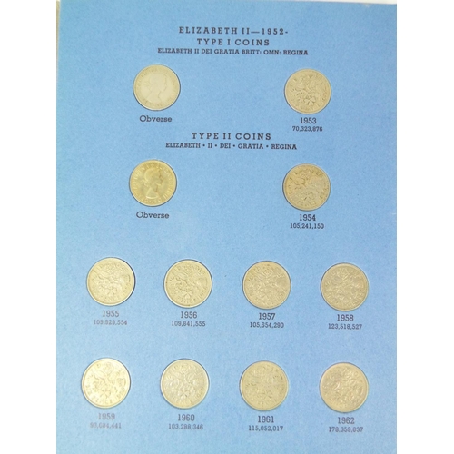 137 - Collectors albums of Sixpences dating from 1937 to 1967, some pre 1947 silvers plus a collection of ... 
