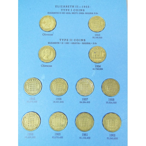 137 - Collectors albums of Sixpences dating from 1937 to 1967, some pre 1947 silvers plus a collection of ... 