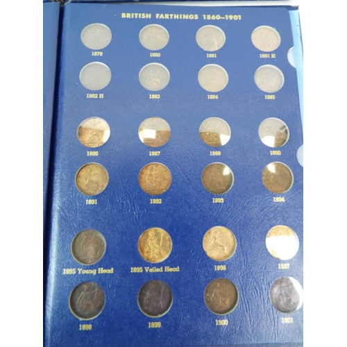 138 - Collectors album of British Farthings from 1860-1901-1902-1956 See photos