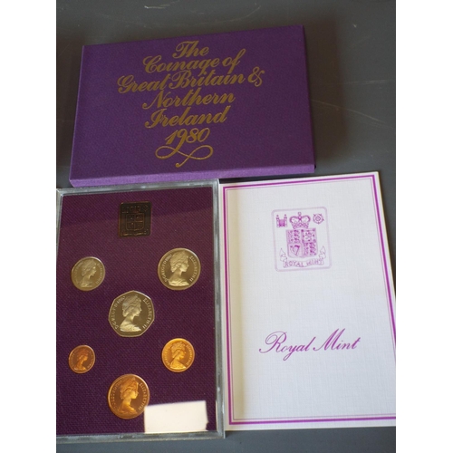 144 - 2 Royal Mint proof sets The coinage of Great Britain and Northern Ireleand 1980 & 1981 (4)