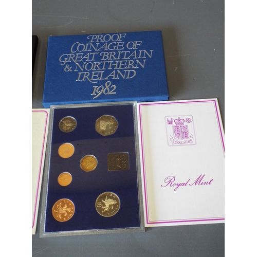 145 - 2 Royal Mint proof sets The coinage of Great Britain and Northern Ireleand 1981 & 1982 (4)