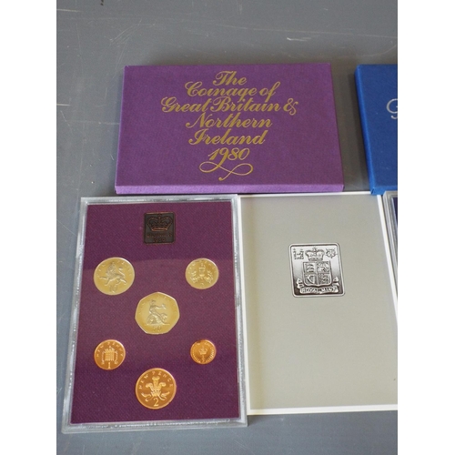 146 - 2 Royal Mint proof sets The coinage of Great Britain and Northern Ireleand 1980 & 1982 (4)