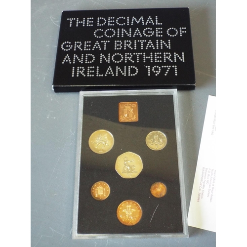 151 - 2 Royal mint proof sets decimal coinage collection of Great Britain and Northern Ireland 1970 & 1971... 
