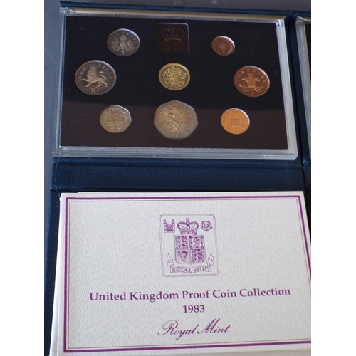 164 - 2 Royal mint proof sets United Kingdom coin collection 1983 & 1984 (1)