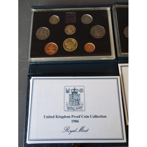 170 - 2 Royal mint proof sets United Kingdom coin collection 1986 & 1987 (1)
