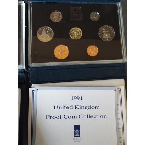 177 - 2 Royal mint proof sets United Kingdom coin collection 1990 & 1991 (1)