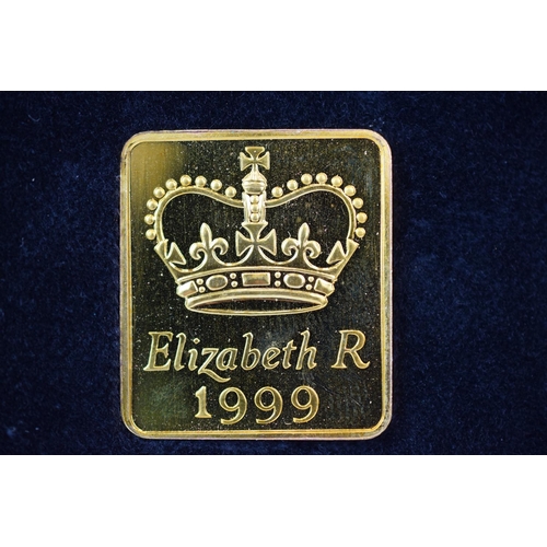 130 - Royal Mint 1999 22ct Gold UK Proof Four Coin Sovereign cased set with COA Comprising of Five Pound C... 