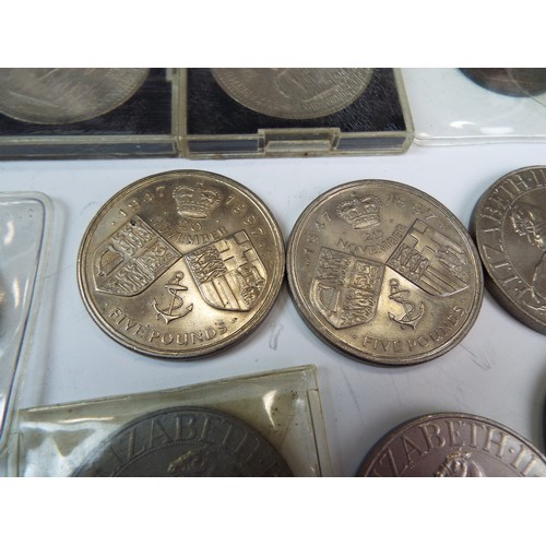 346 - Two 1997 Commemorative £5 Coins, 1812 Hull Leadworks penny, 1844 Victorian Half Farthing in fine con... 