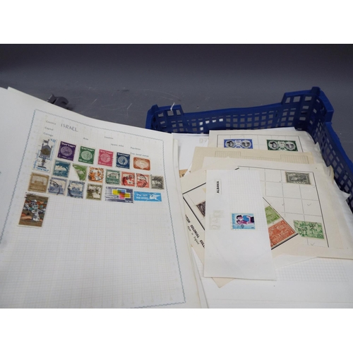 320 - Tray full of sheets covered in world and GB stamps.