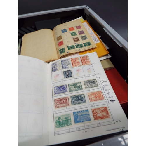 322 - A box full of various albums, sheets booklets of world and GB stamps.