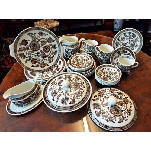 43 - 33 piece Part dinner set by Ridgway in the Jacobean pattern.