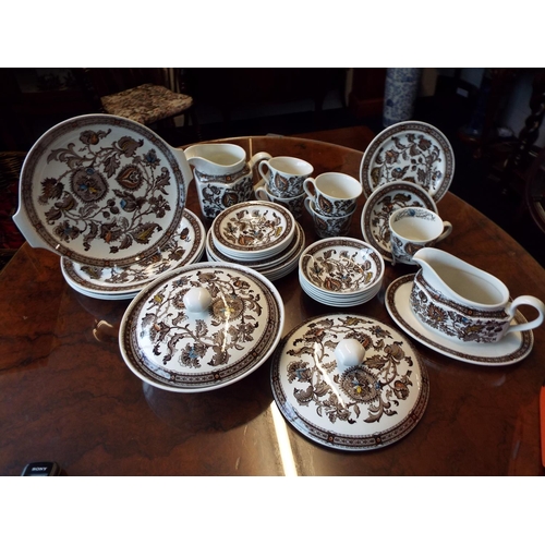 43 - 33 piece Part dinner set by Ridgway in the Jacobean pattern.