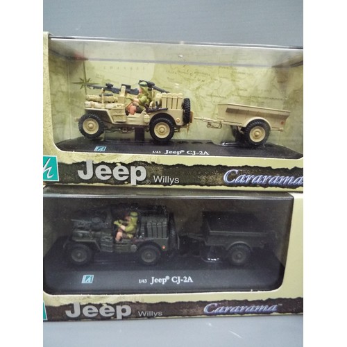 414 - Four die cast models of Military Vehicles by Cararama. Boxed and unused, see photos.