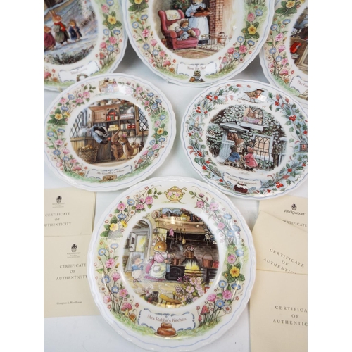 114 - 6 Wedgwood Foxwood Tales collectors plates with certificates.