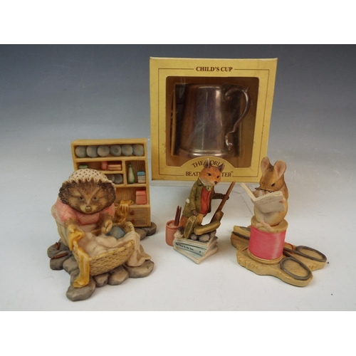 116 - A selection of Beatrice potter figurines, Boarder fine arts etc.