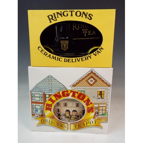 152 - Ringtons ceramic teapot and delivery van both boxed.